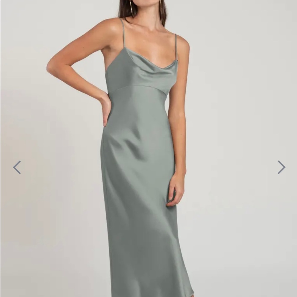 Jenny Yoo Bridesmaids dress! Stunning Moss color Adele style, size 2.